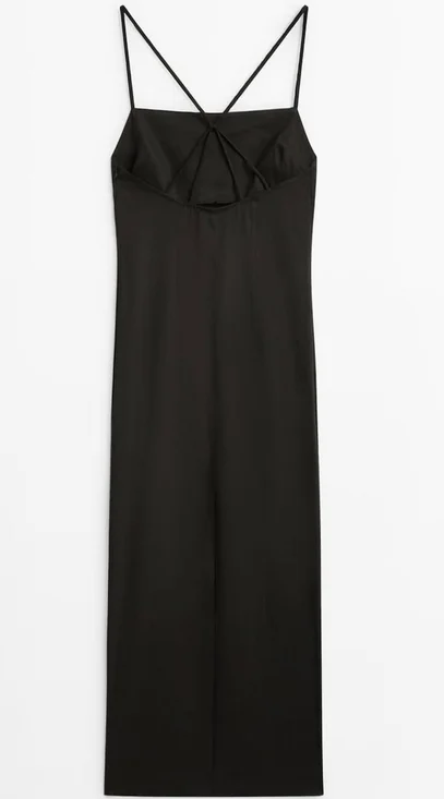 New Massimo Dutti Linen Blend Midi Dress - Picture 5 of 16